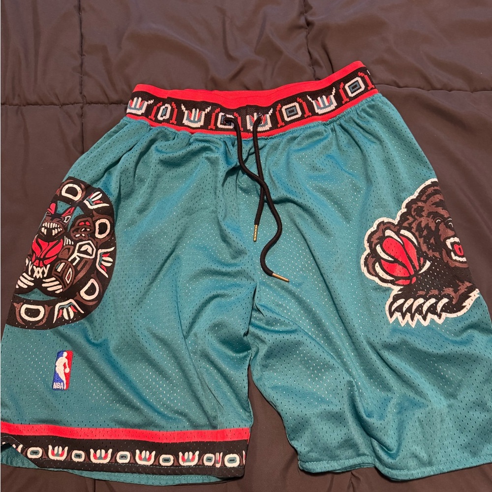 Just Don Red and Teal Grizzlies Shorts